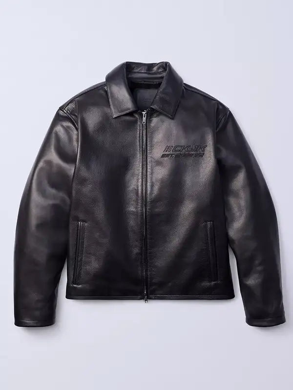 Jung Kook Calvin Klein Black Leather Jacket