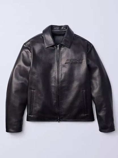 Jung Kook Calvin Klein Black Leather Jacket