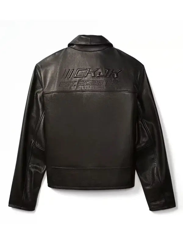 Jung Kook Calvin Klein Black Leather Jacket
