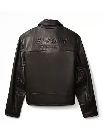 Jung Kook Calvin Klein Black Leather Jacket