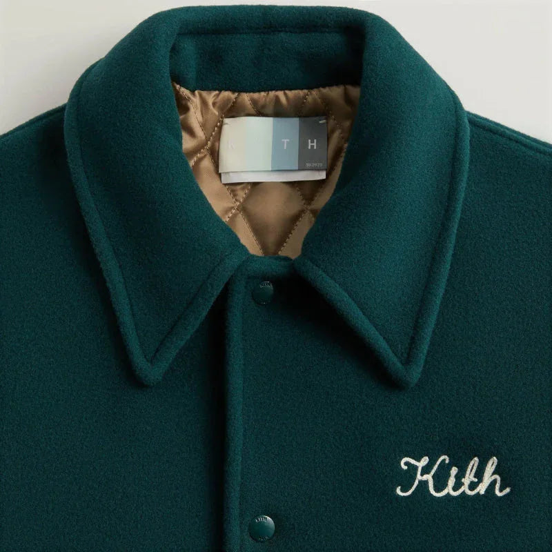 Kith Coaches Green & Yellow Varsity Jacket