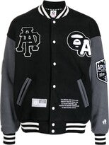 AAPE BY A BATHING APE Logo-Patch Varsity Bomber Jacket Max Jackets