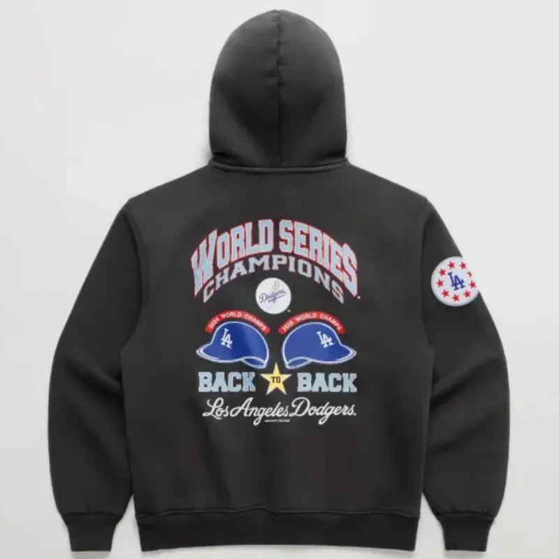 Dodgers Back To Back World Series Black Hoodie