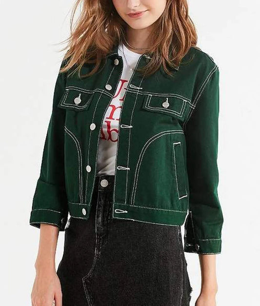 9-1-1 Corinne Massiah Green Denim Jacket Max Jackets