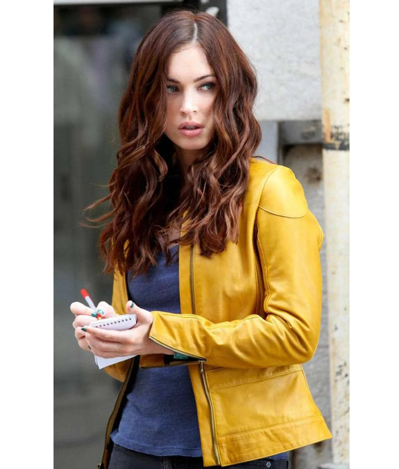 Ninja Turtles Megan Fox Yellow Leather Jacket Max Jackets