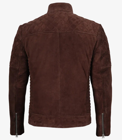Men's Top Notch Dark Brown Suede Jacket