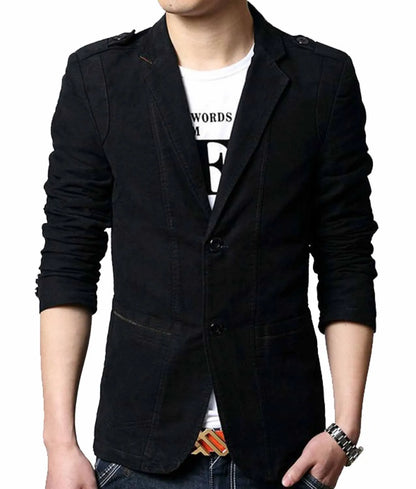Men’s Slim Fit Black Casual Blazer Max Jackets