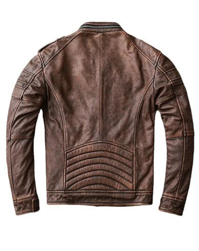 Men’s Brown Biker Jacket Max Jackets