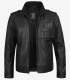 Mens Cafe Racer Style Matte Black Leather Jacket Max Jackets