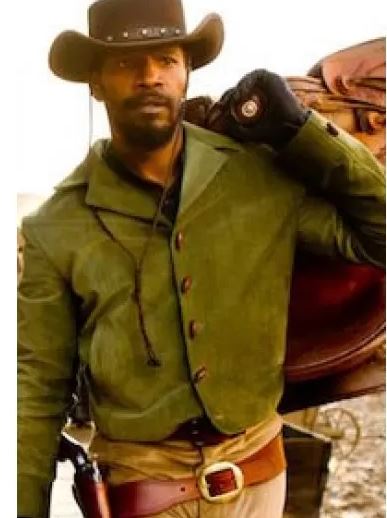 Django Unchained Jamie Foxx Green Cotton Jacket
