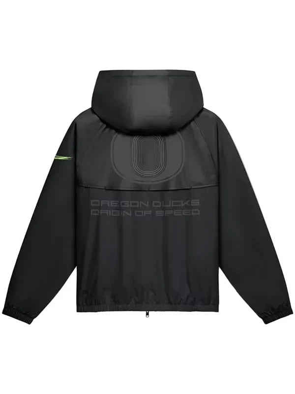 Unisex Oregon Ducks Nike 2026 Origin of Speed Collection Black Full-Zip Windrunner Hooded Jacket