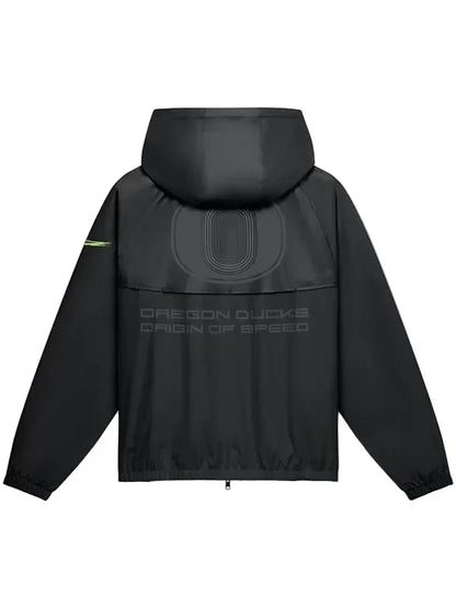 Unisex Oregon Ducks Nike 2026 Origin of Speed Collection Black Full-Zip Windrunner Hooded Jacket