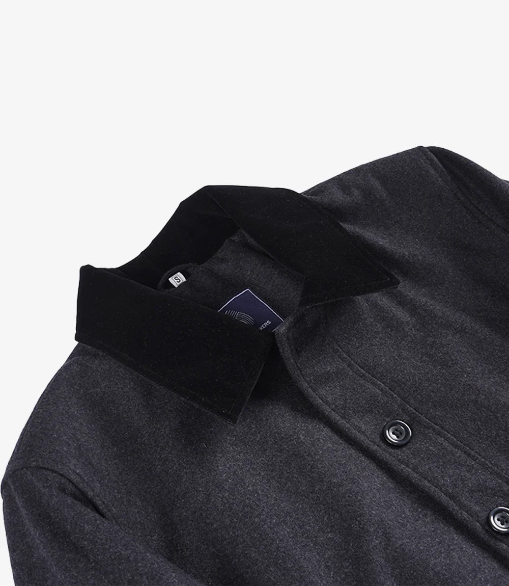 Men's Utility Charcoal Grey Wool Jacket