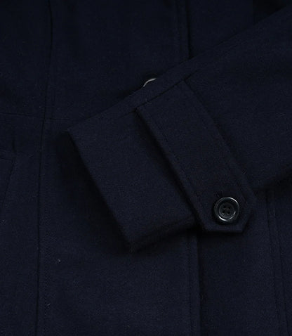 Women’s Mid Length Navy Blue Wool Coat