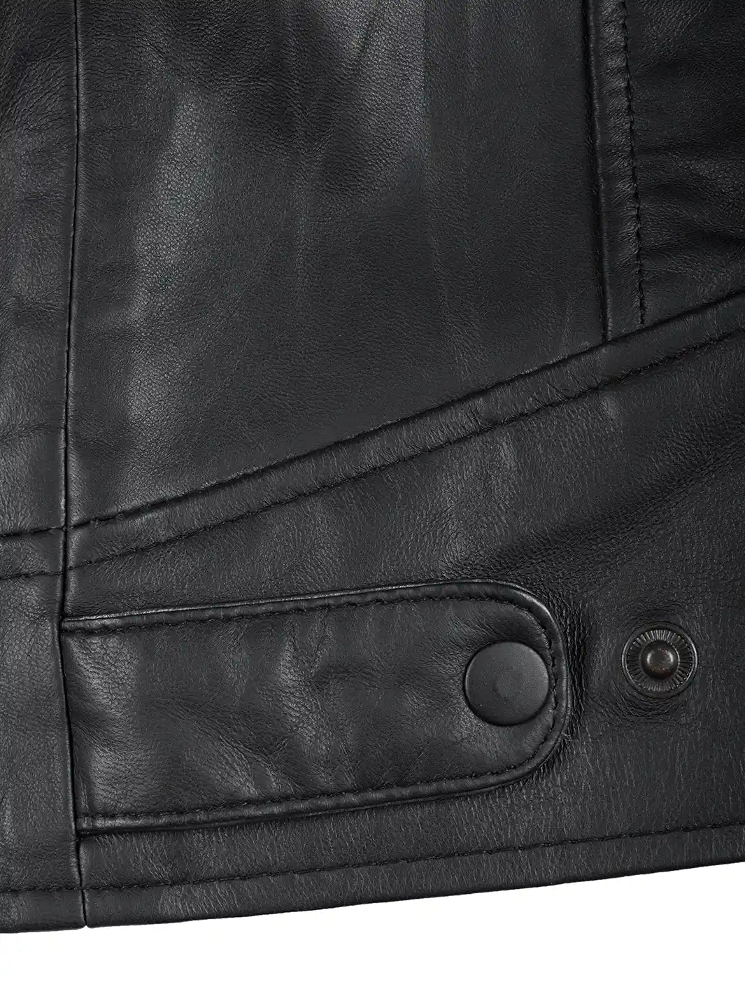 Dodge Men’s Matte Black Leather Jacket | Biker Style