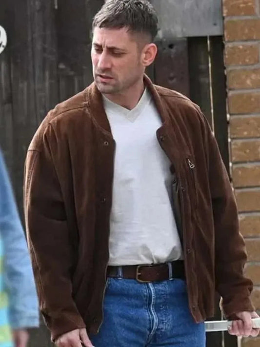 Toxic Town Michael Socha Suede Bomber Jacket Max Jackets