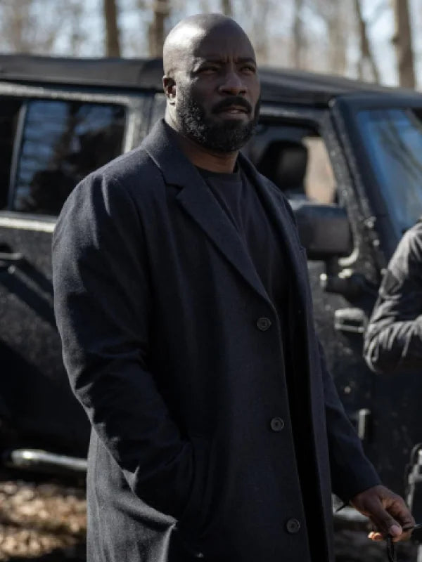 Alarum 2025 Mike Colter Black Wool Coat Max Jackets
