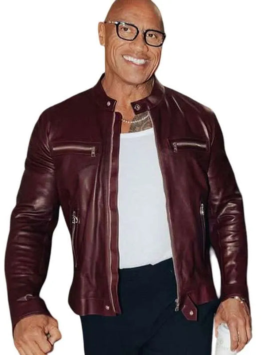 Jumanji Open World Dwayne Johnson Leather Jacket