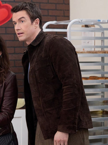 An Unexpected Valentine 2025 Robert Buckley Suede Leather Jacket Max Jackets