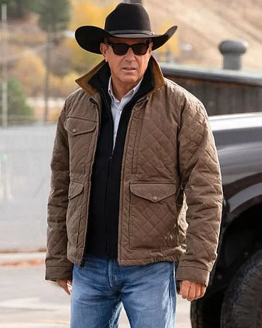 John Dutton Yellowstone Season 4 Quilted Jacket Max Jackets
