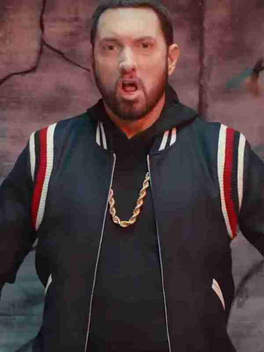 American Rapper Eminem Godzilla Varsity Bomber Jacket
