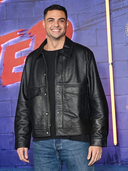 Noah Centineo Street Fighter World Premiere After Party Leather Jacket