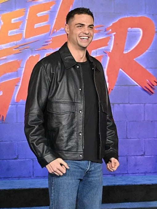 Noah Centineo Street Fighter World Premiere After Party Leather Jacket
