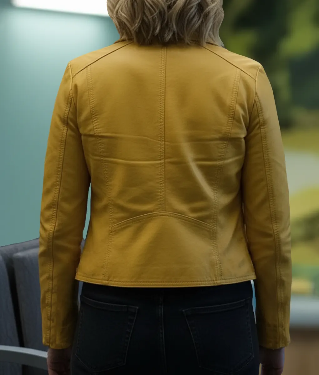 Rhea Seehorn Pluribus Yellow Leather Jacket