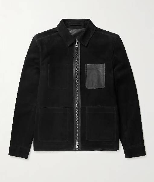 Good Morning America 2025 Tyler Perry Leather-Trimmed Jacket Max Jackets