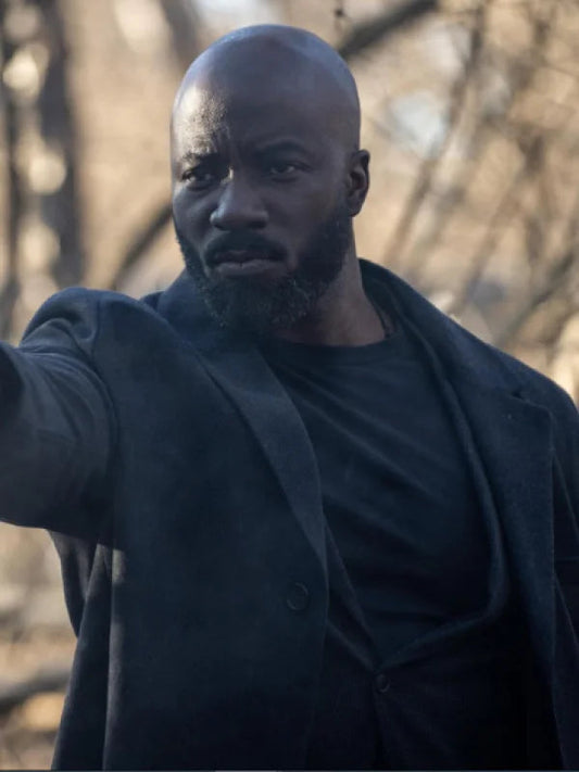 Alarum 2025 Mike Colter Black Wool Coat Max Jackets