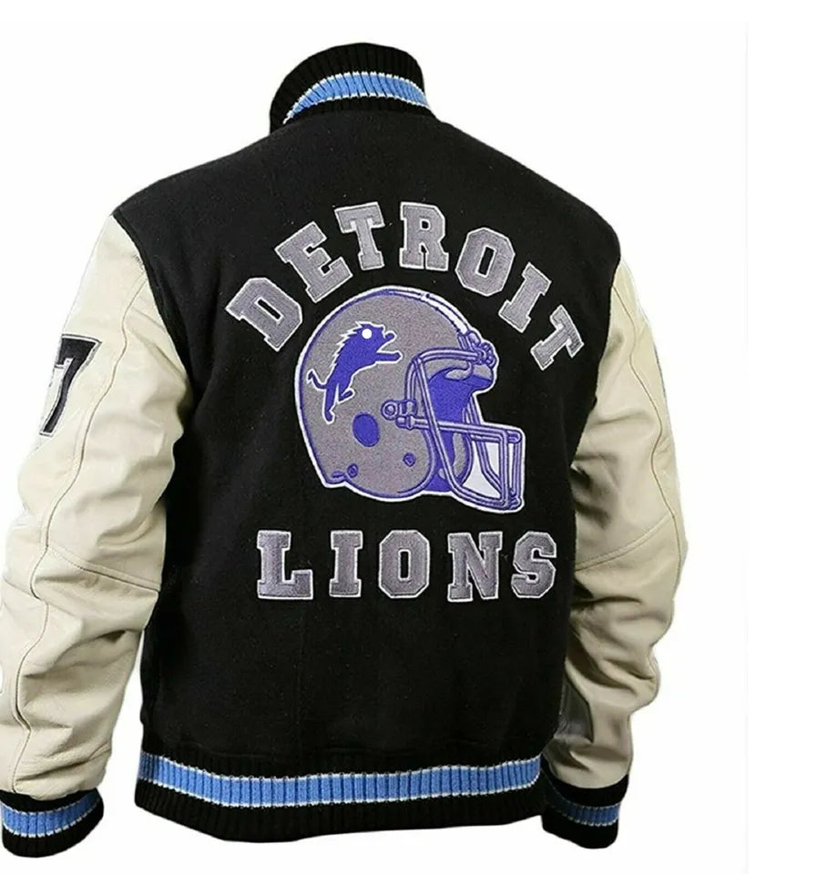 Beverly Hills Cop Axel Foley Eddie Murphy Letterman Detroit Lions Varsity Jacket Max Jackets