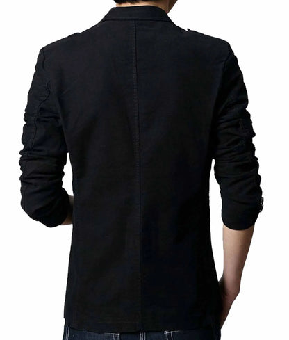 Men’s Slim Fit Black Casual Blazer Max Jackets