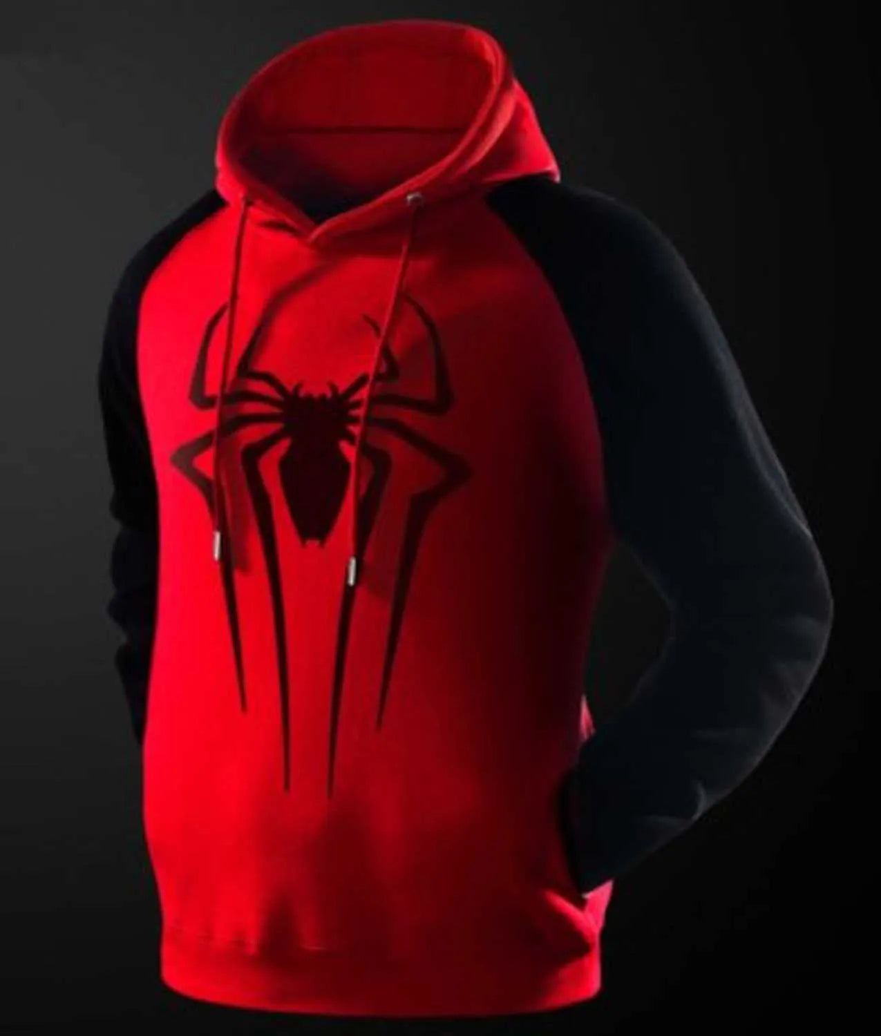 Spiderman Black and Red Pullover Hoodie Max Jackets