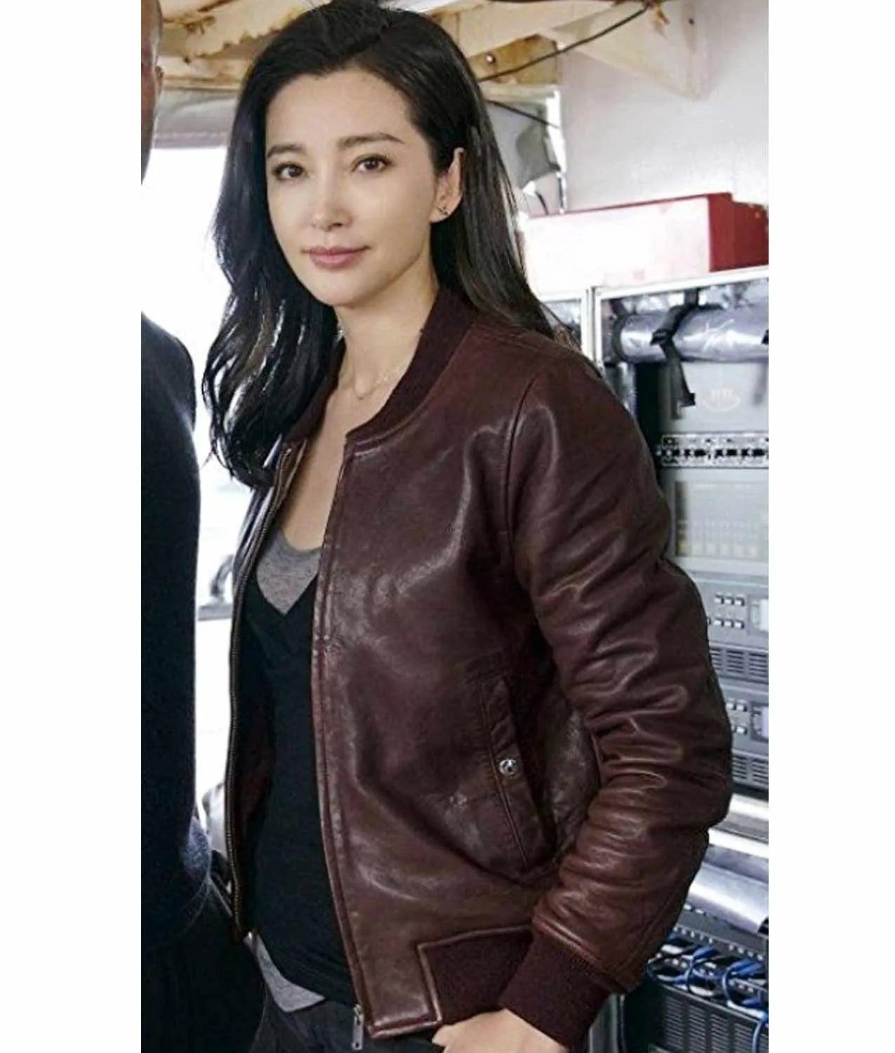 The Meg Bingbing Li Bomber Leather Jacket Max Jackets