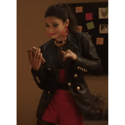 Ginger Gonzaga Black Leather Blazer