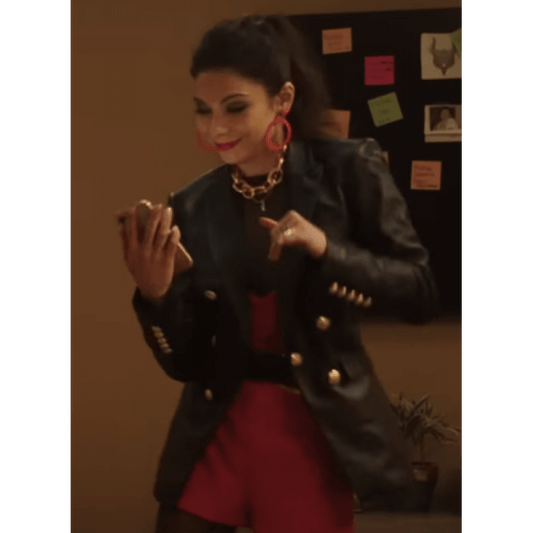 Ginger Gonzaga Black Leather Blazer