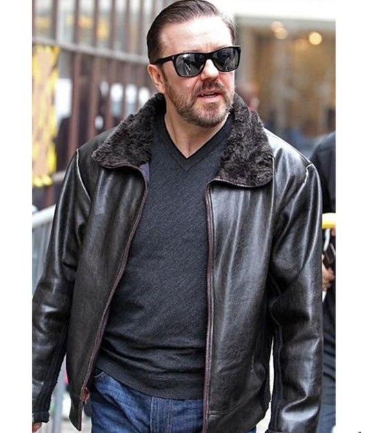 After Life Ricky Gervais Leather Jacket Max Jackets
