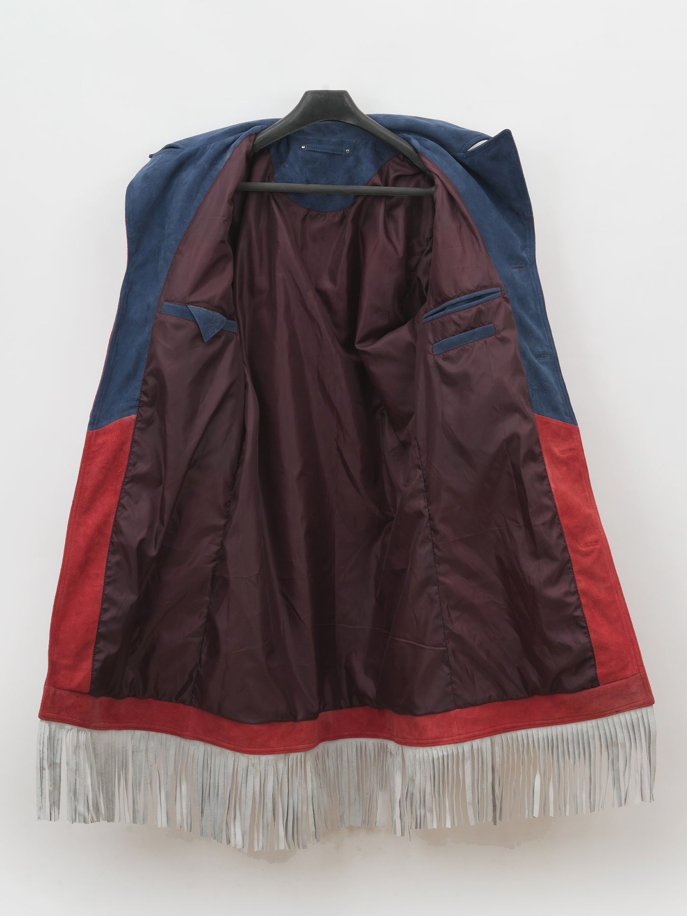 US Flag Cowgirl Vintage Fringe Leather Jacket