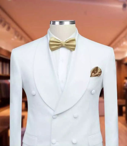 Denson Men's Off-White Dinner Tuxedo – Double-Breasted