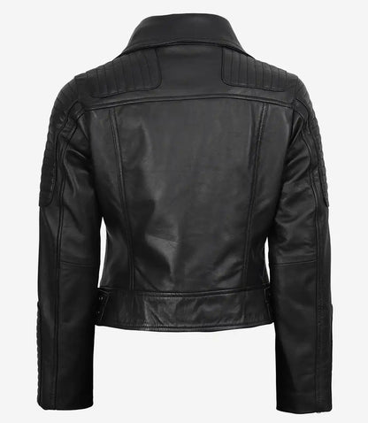 Women's Finest Black Biker Style Leather Jacket