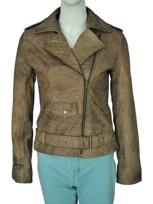 Women's Brown Vintage Leather Jacket By The Jacket Seller Max Jackets