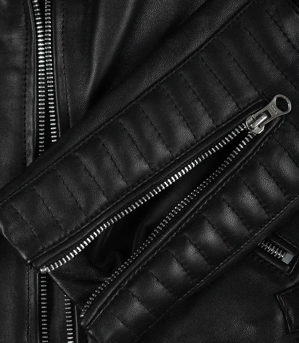 Women's Finest Black Biker Style Leather Jacket