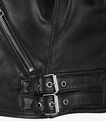 Women's Finest Black Biker Style Leather Jacket
