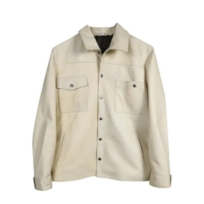 Yellowstone S05 John Dutton Cream Cotton Jacket Worn by Kevin Costner Max Jackets