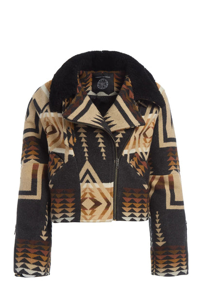 Dutton Ranch Beth Dutton Western Wool Printed Jacket